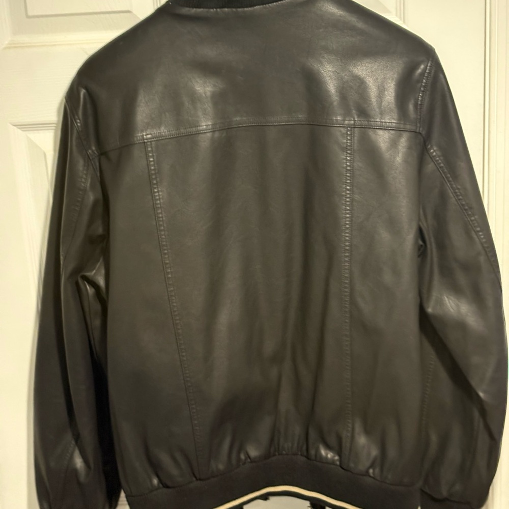Men's Black Leather-look Jacket